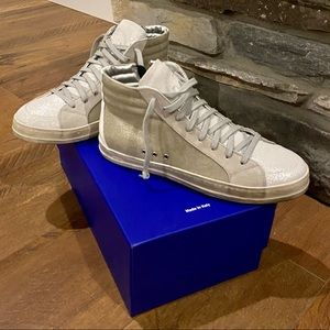 P448 Metallic High Top Sneakers